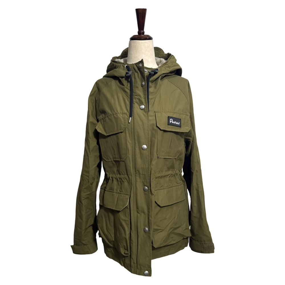 Madewell x Penfield • Kasson Flannel Lined Rain Field Cargo Jacket Olive Green S - Picture 5 of 16